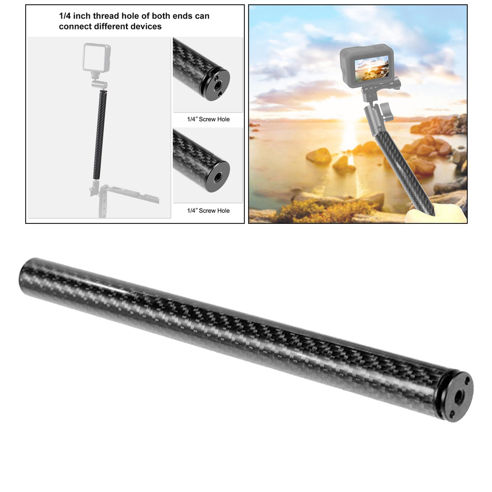 Aluminum Alloy Camera Carbon Fiber Extension Rod for GoPro HERO 250mm