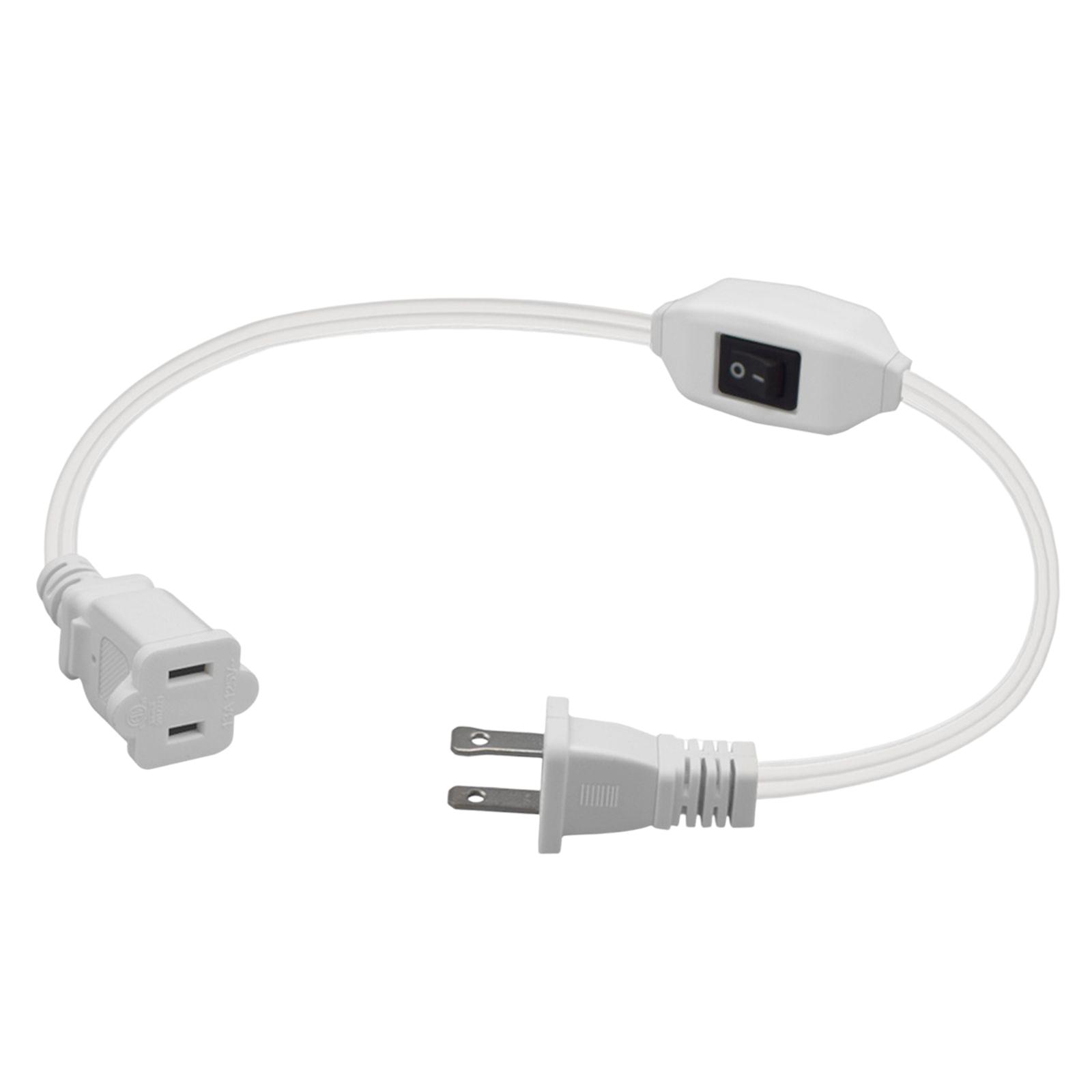 Switch Extension Cord 0.32 Meter 13Amp 125V 16AWG