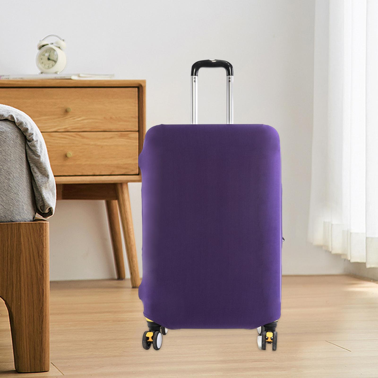 Luggage Cover Elastic Suitcase Cover Purple Anti Scratch Versatile Accessory 24inch
