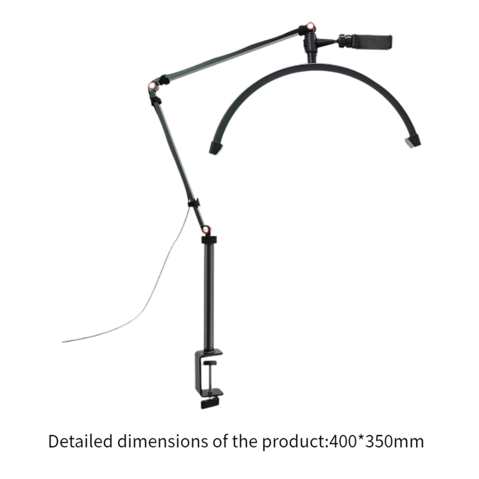Half Moon Beauty Lamp Clamp for Manicure Skincare Filming Content