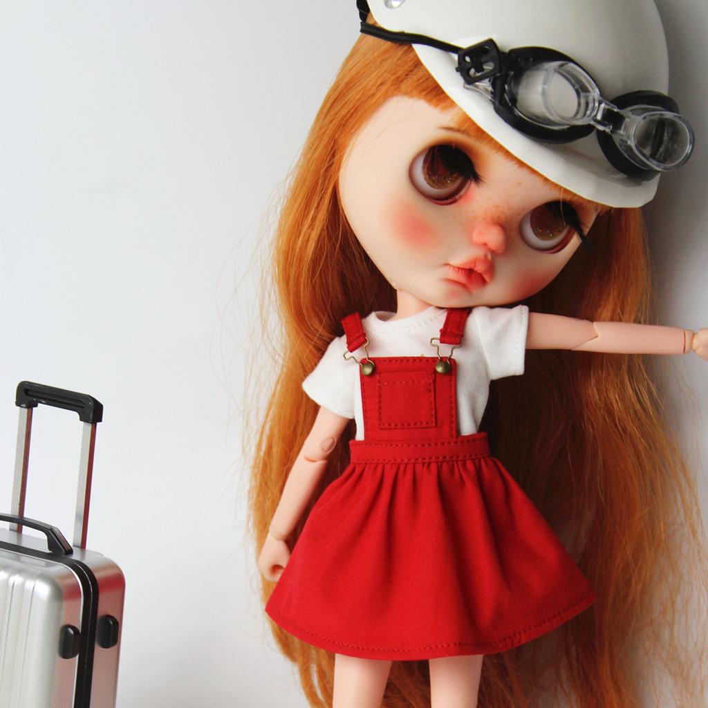 1//6 Scale Pocket Suspender Dress Skirt For Blythe Azone Licca Pullip Dolls PICK