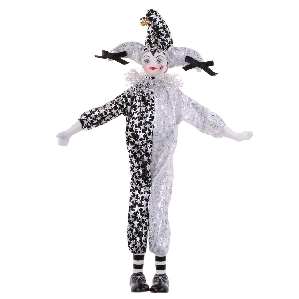 Porcelain Clown Doll Halloween Christmas Decoration