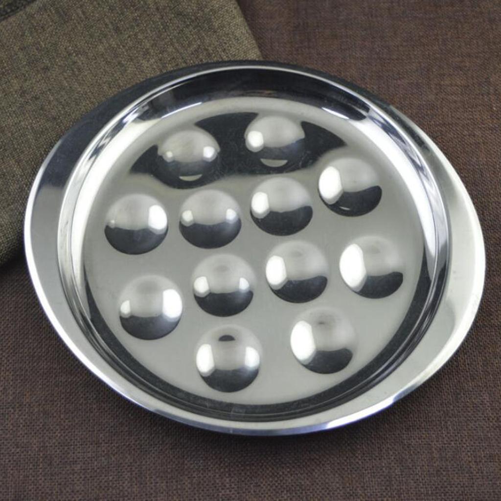 Stainless Steel Snail Dish Escargot Oven Dishes Plates 196X167mm 