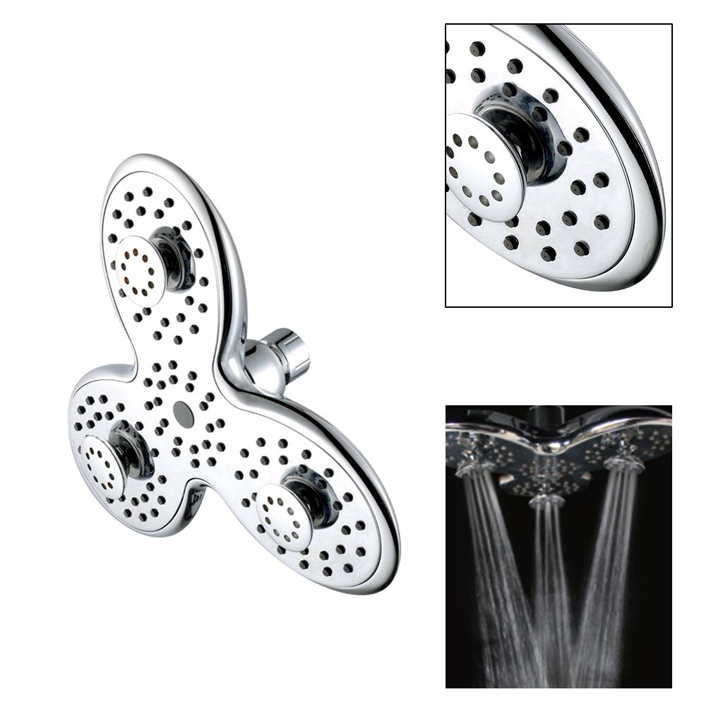 Rain Showerhead with 3 Modes Function Screw Joint Plastic Plated Shower Tool