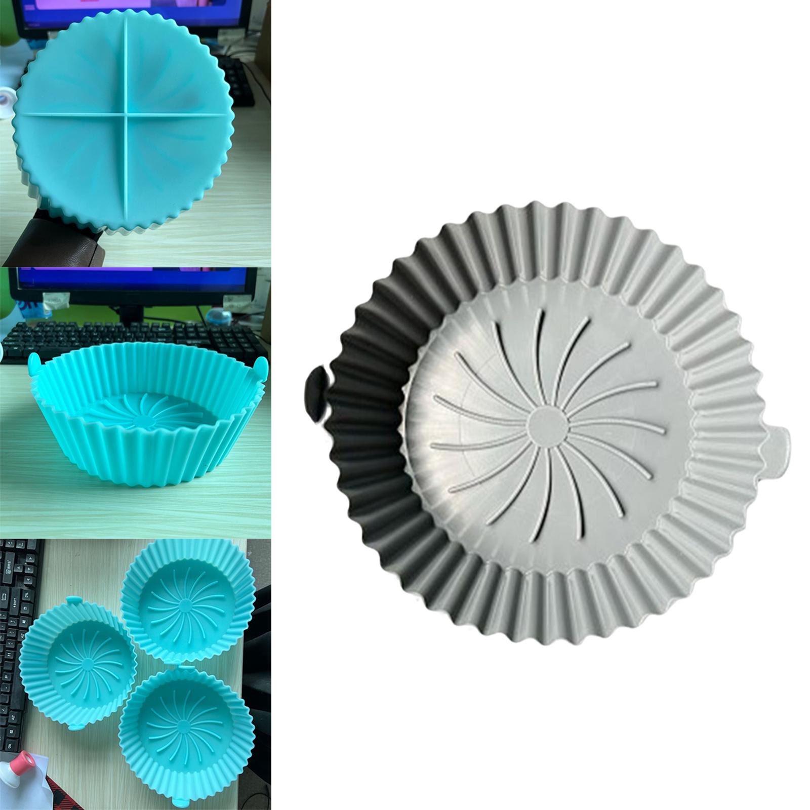 Multifunctional Air Fryer Silicone Pot Heat Resistant for Air Fryer  Grey