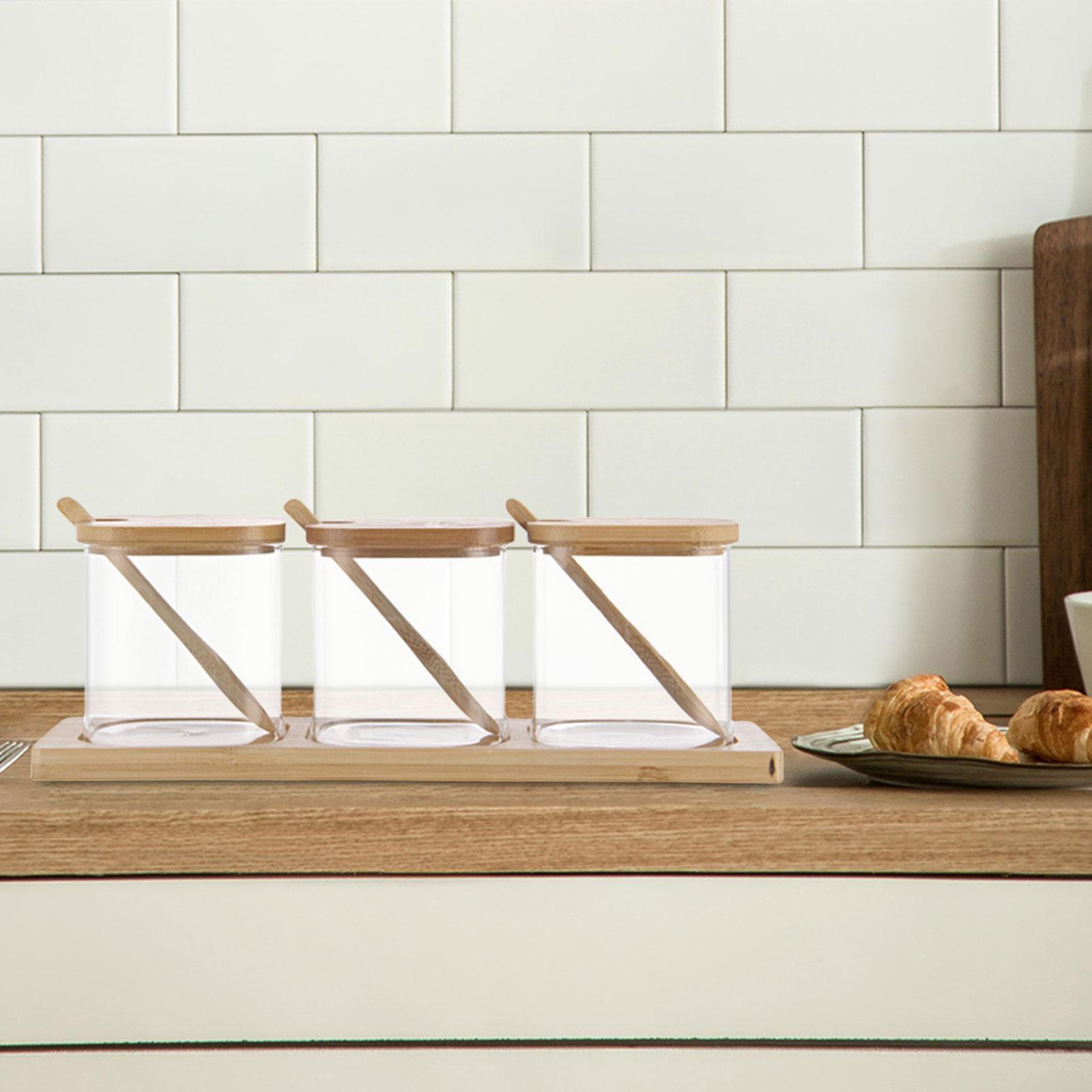 Multiuse Spices Jars Organizer Spice Bottles Supplies for Kitchen Countertop