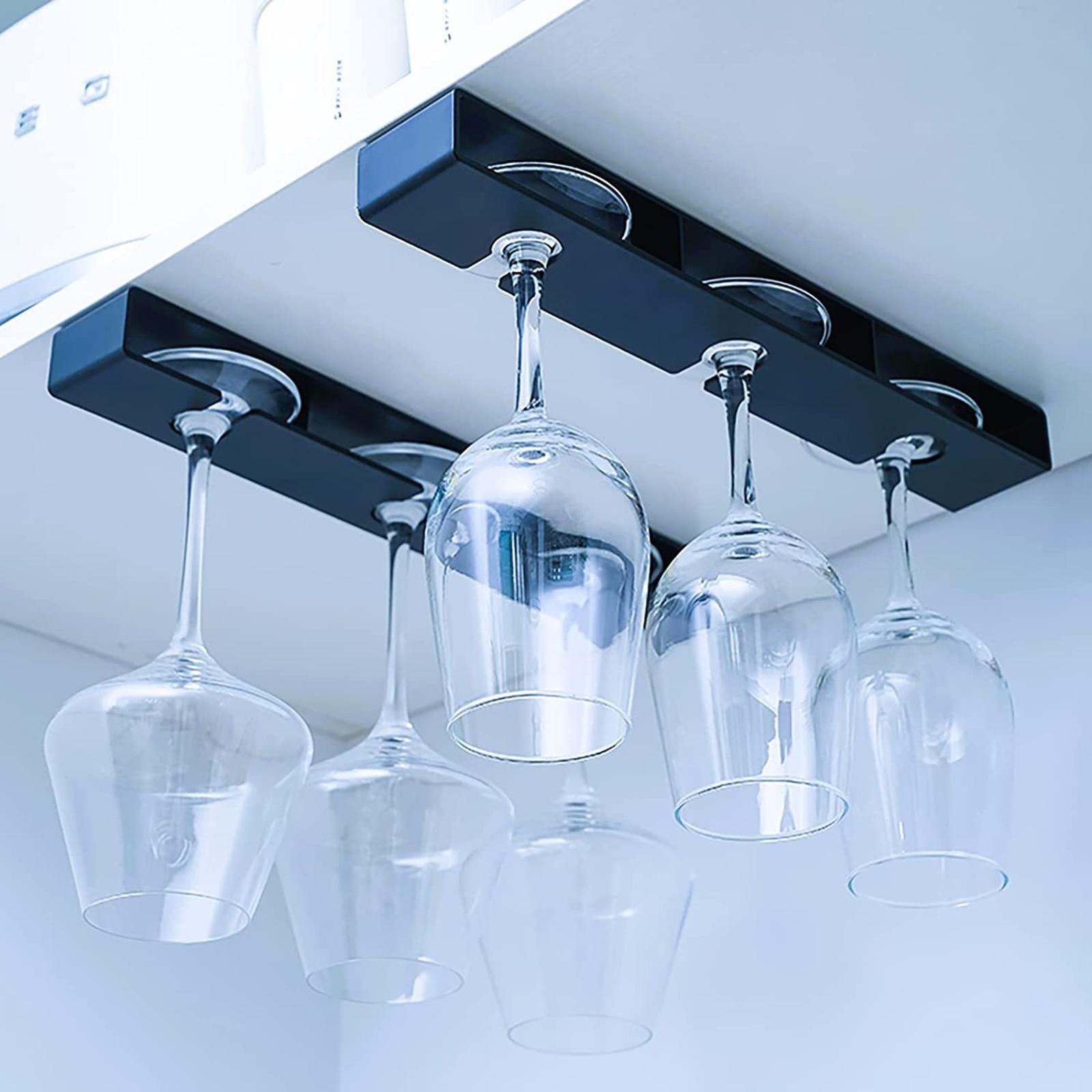 Wine Glass Rack Goblets Organizer under Cabinet Stemware Rack for Restaurant