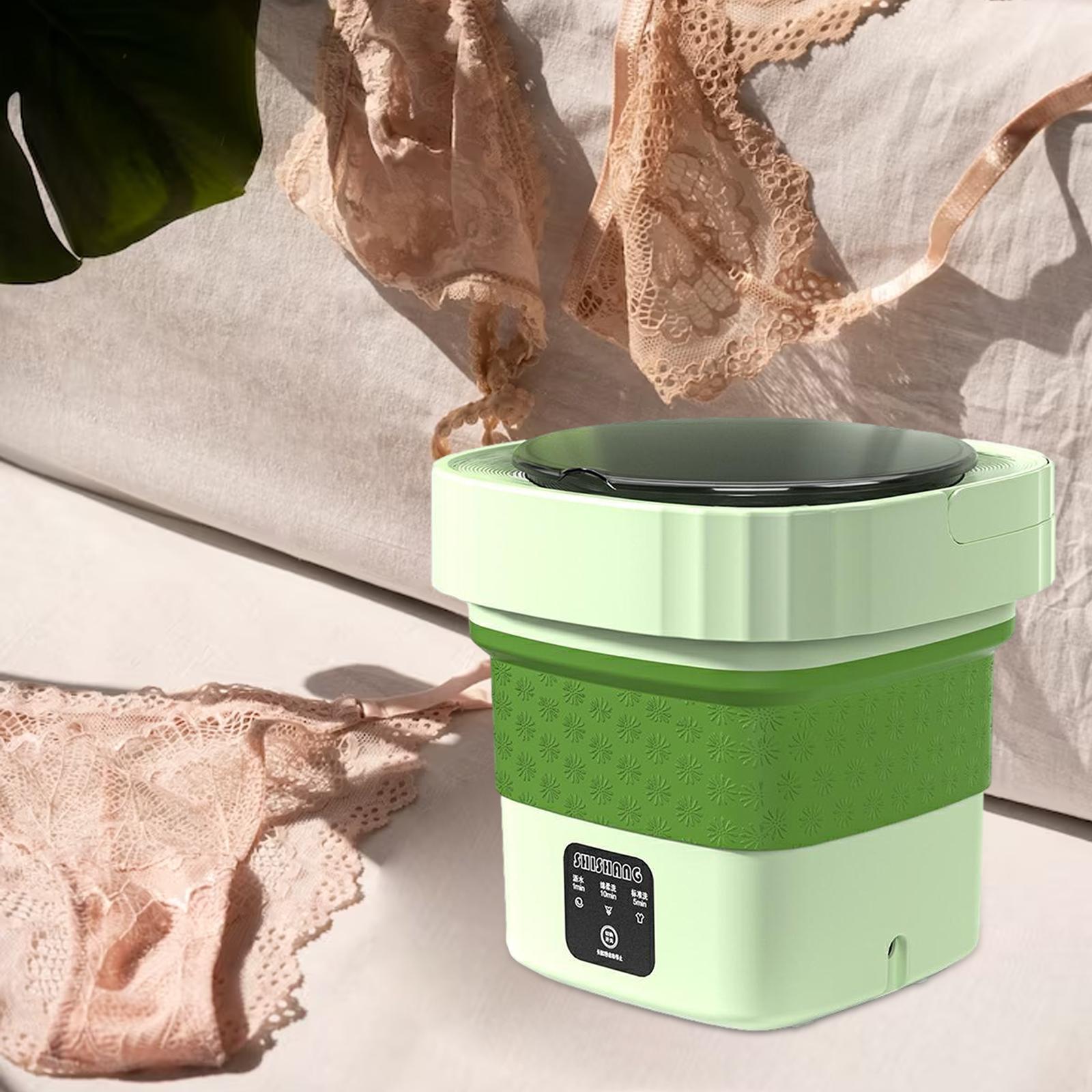 Socks Washing Machine 36W Washer Apartment Folding Underwear Washing Machine green