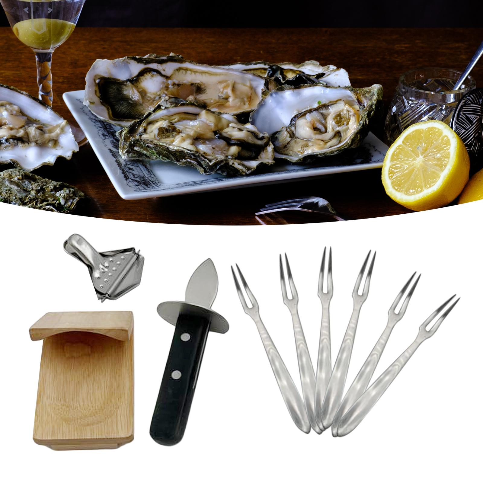 Oysters Shucking Knife Easily Wood Oysters Opening Clamp for Kitchen Gadgets