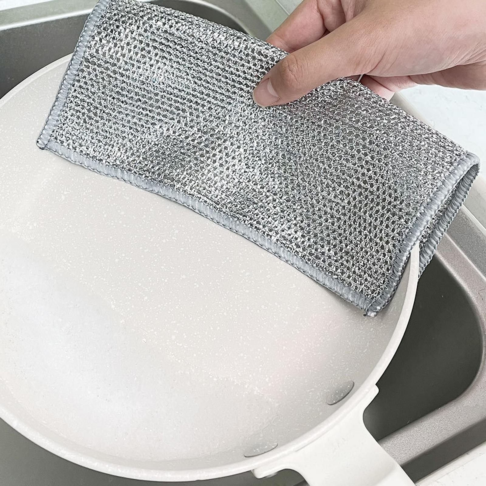 Kitchen Dishcloth Durable Multifunctional Portable Reusable Dishwashing Rags Single