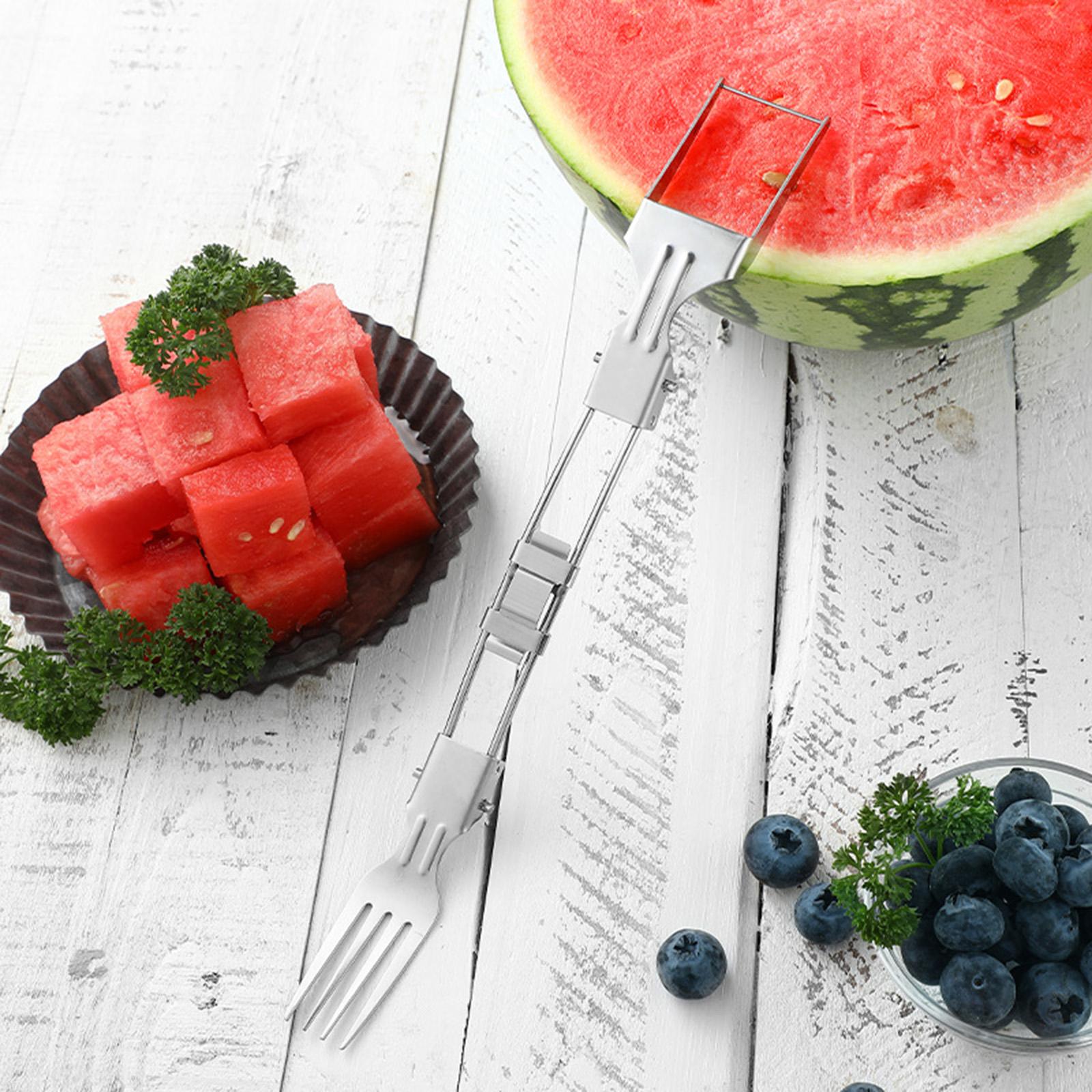Watermelon Fork Slicer Cutter Kitchen Gadgets Lightweight Fruit Cutting Fork