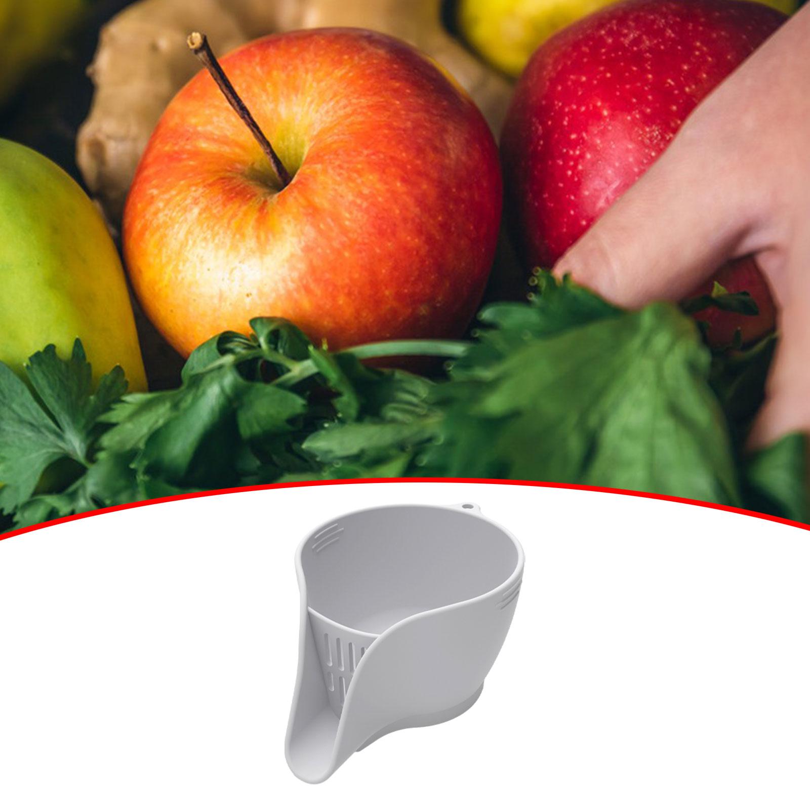 Multifunctional Drain Basket with Spout Drainer Food Basket Washing Colander gray