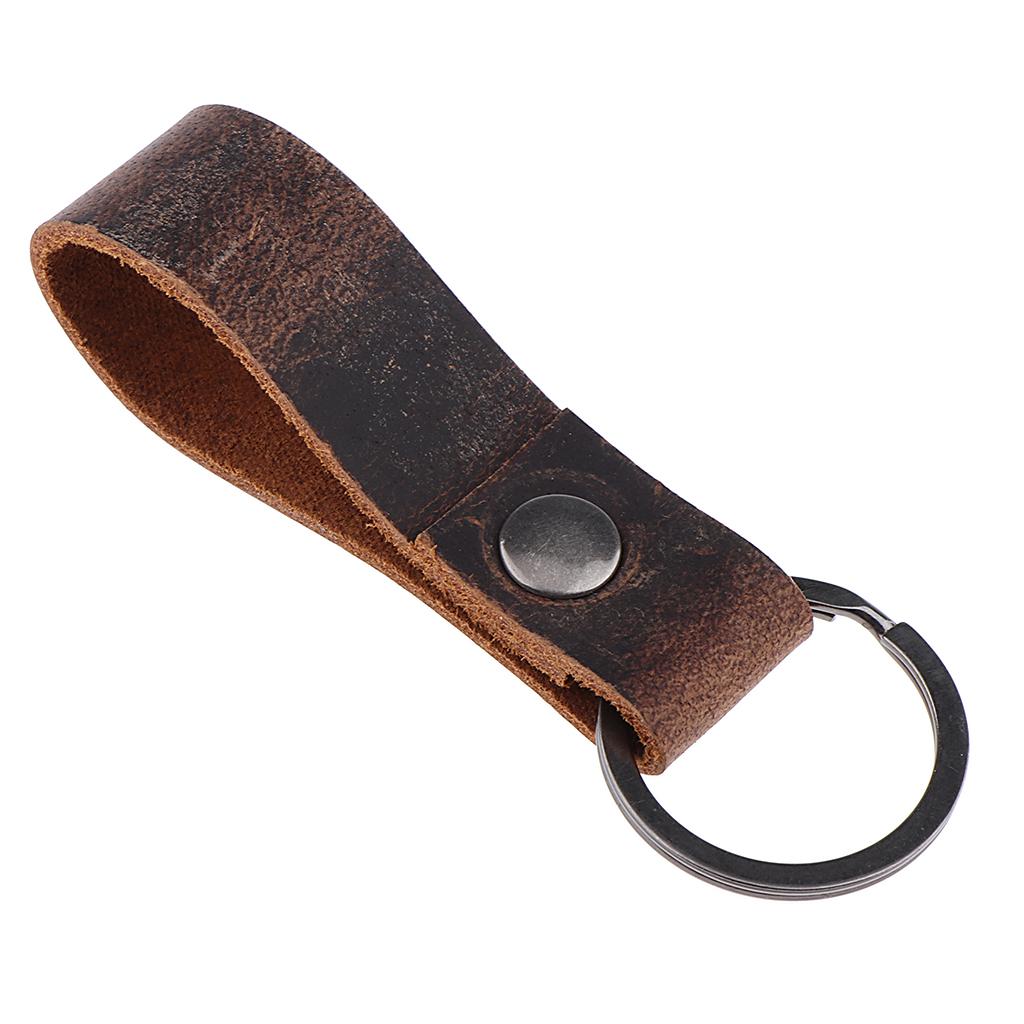 Fashion Leather Key Chain Car Key Ring Keyfob Men's Accessory