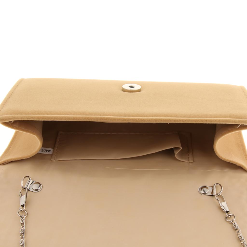 black faux suede clutch bag