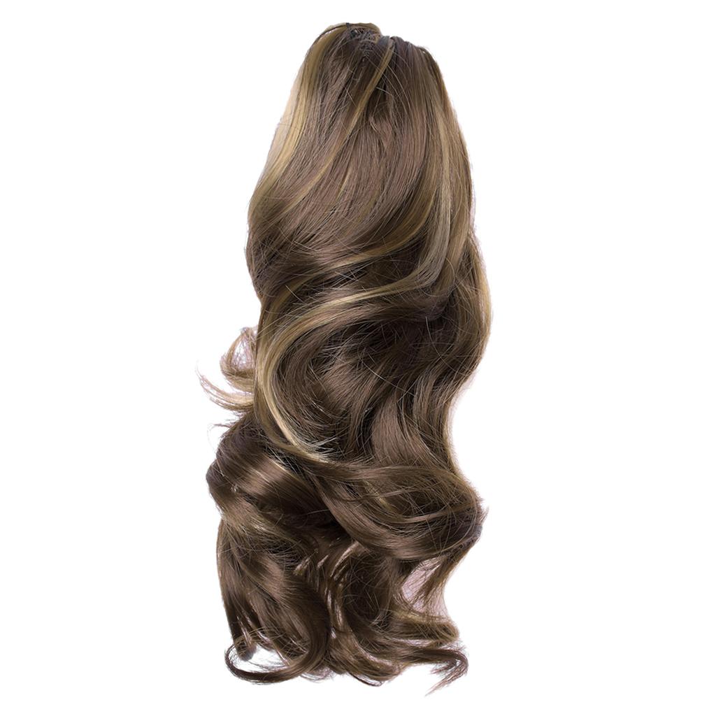 Women Clip-On Ponytail Hair Extension Curly Claw Hair Clip On J