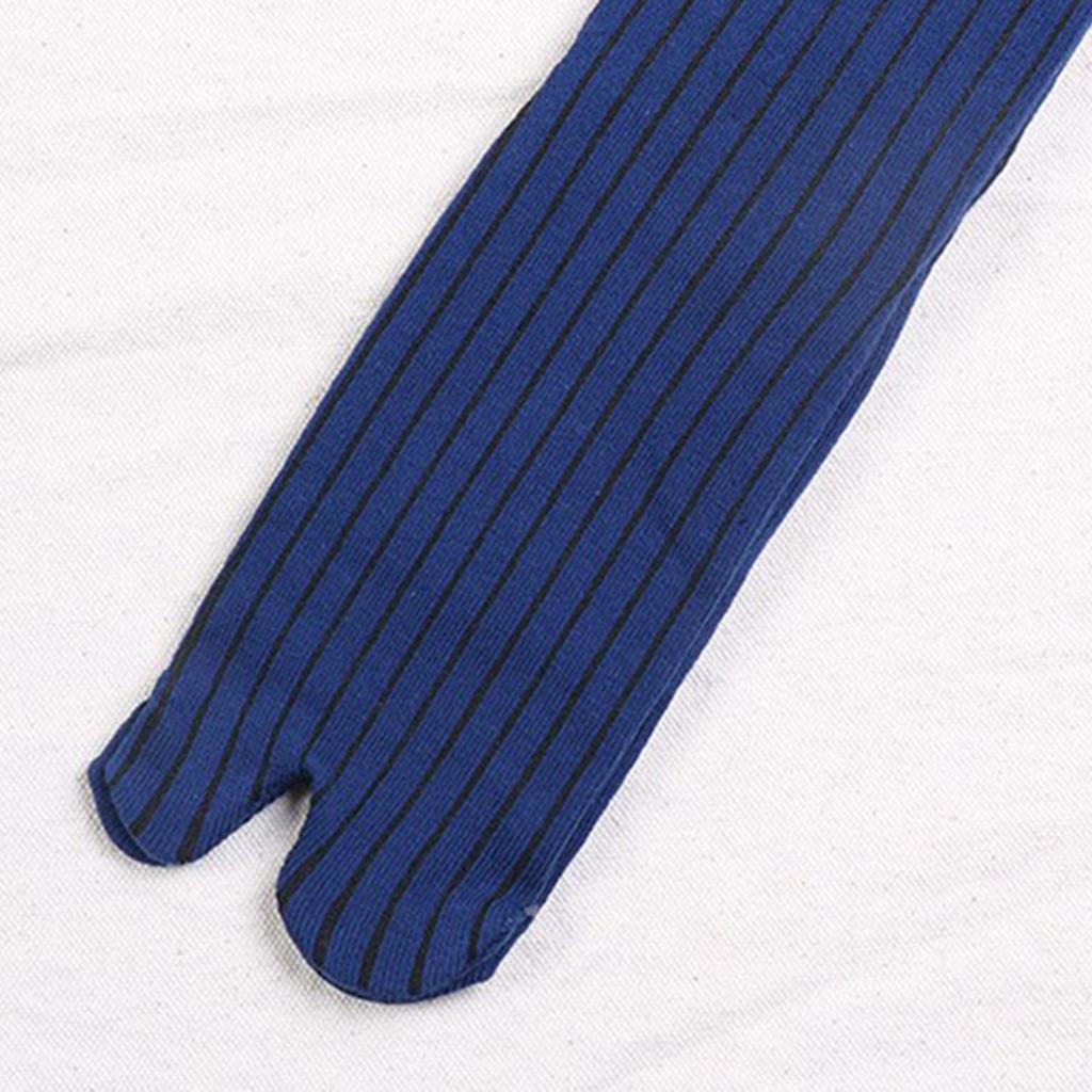 Elastic Cotton Tabi Socks 2 Toe Socks Flip-Flops Socks Unisex Blue