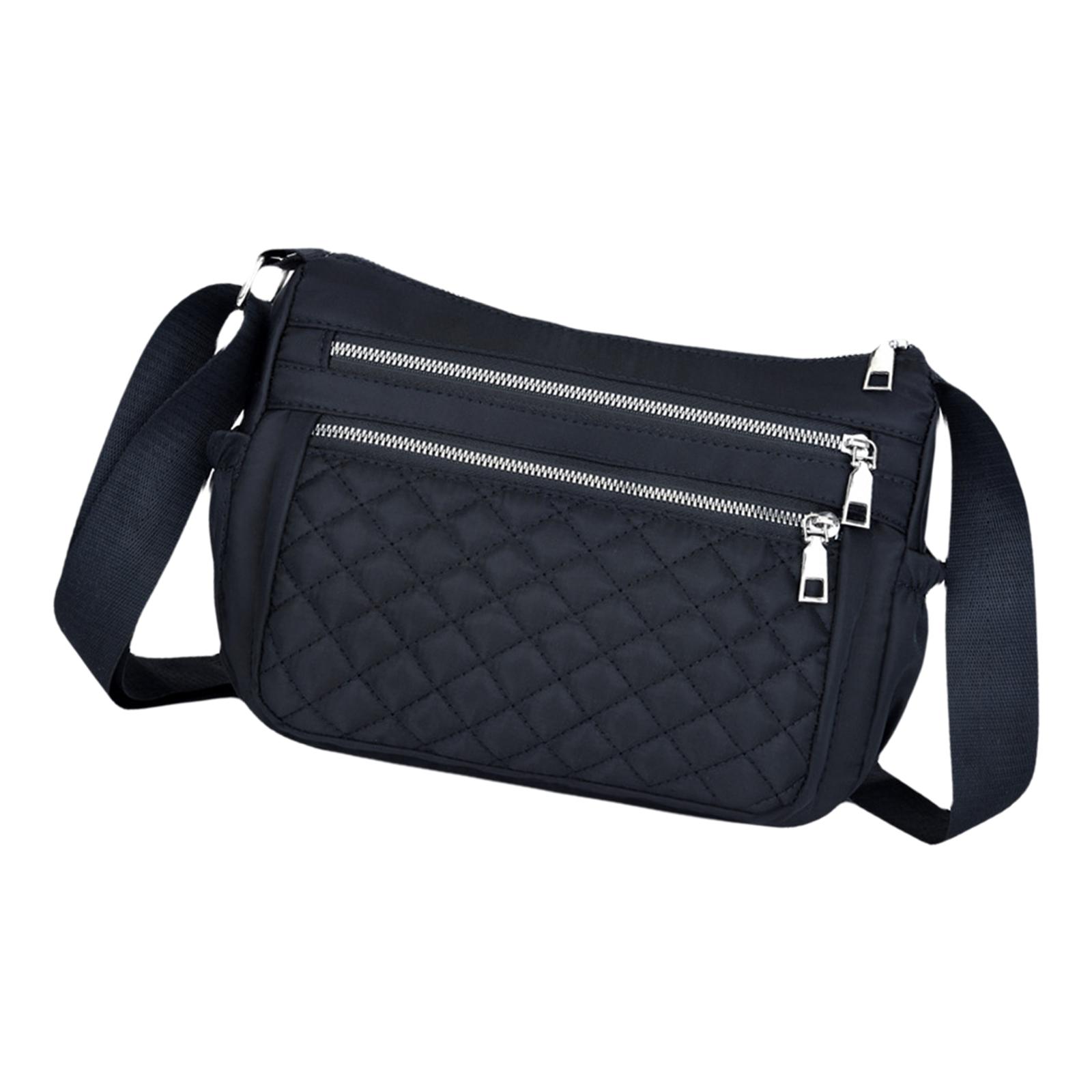 Women Shoulder Bag Cash Multi Pockets Crossbody Bag Diaper Backpack Black