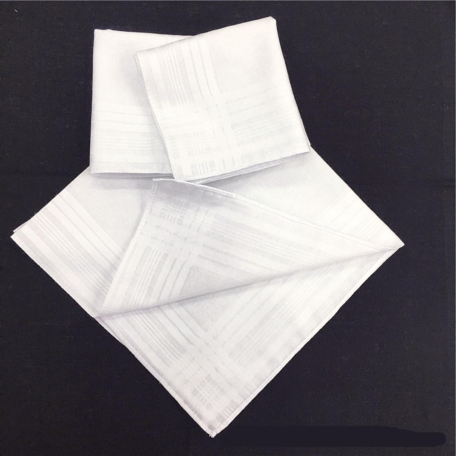 12 Pieces Handkerchiefs Pocket Towel Cotton for Gift 15.75Inchx15.75inch