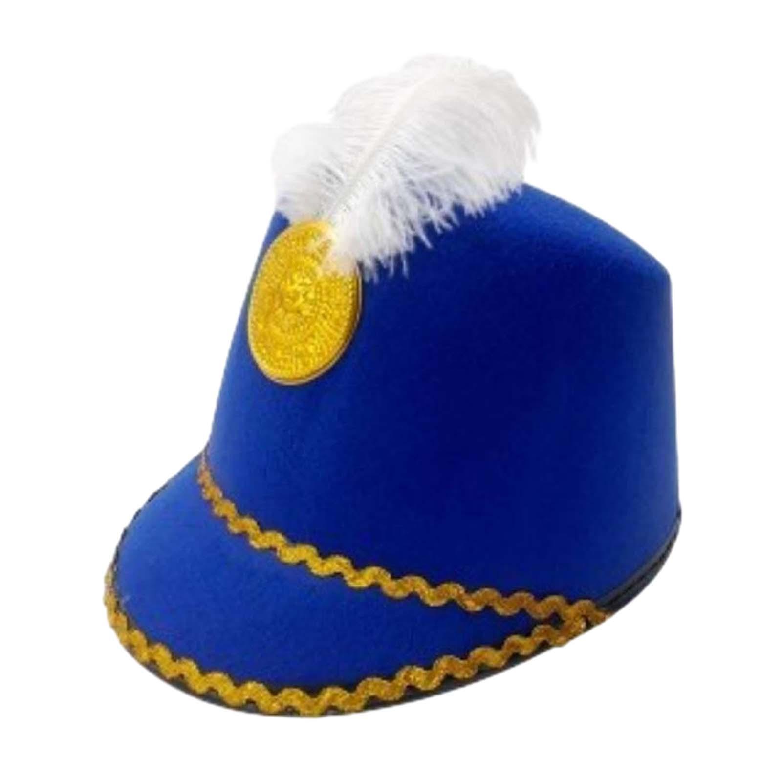 Marching Band Hat Feather Blue