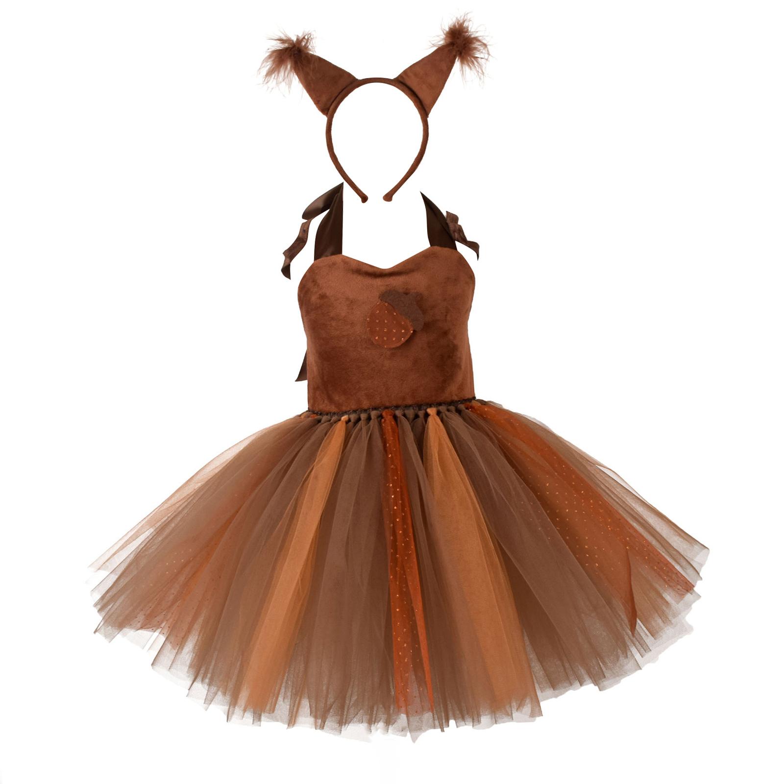 Girls Tutu Dress Squirrel