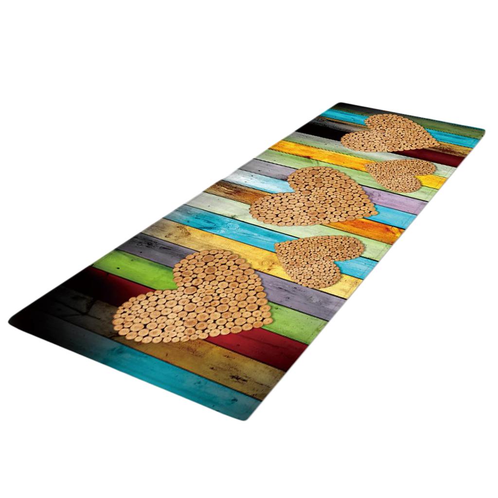 Absorbent Door Mat Non Slip Runner Rug Love pattern 60x180cm