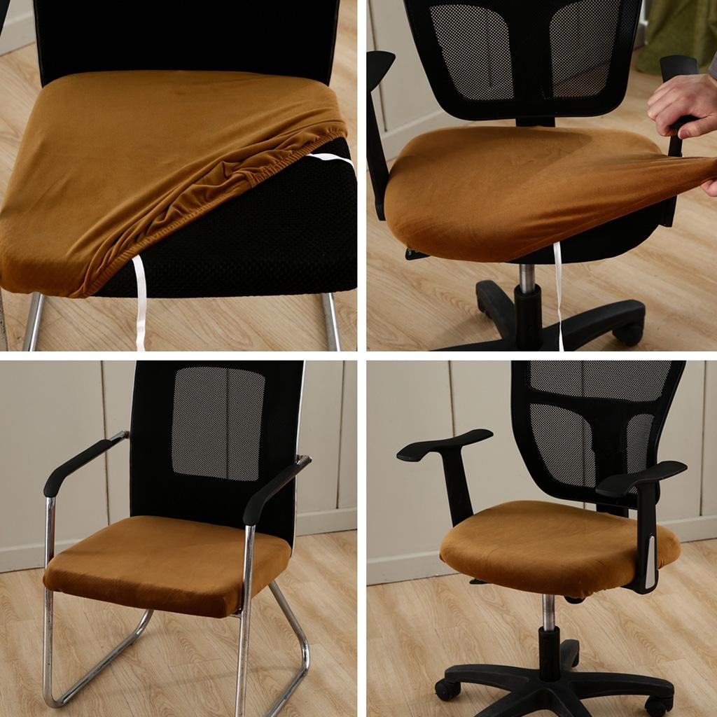 Office Computer Chair Seat Covers Velvet Desk Chair Seat Cushion