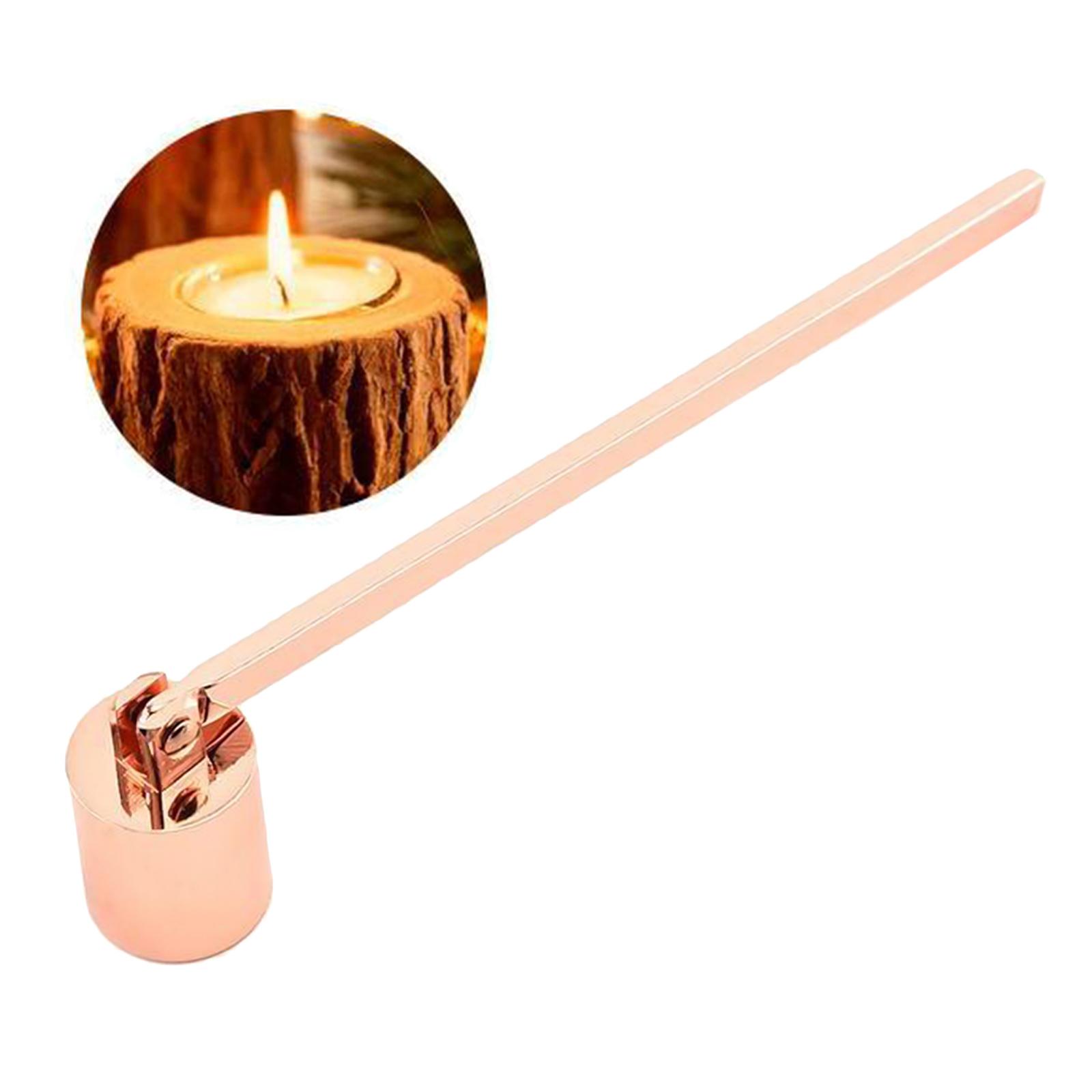 Candle Snuffer Home Tool Long Handle Bell Extinguisher 19.3cm Rose Gold