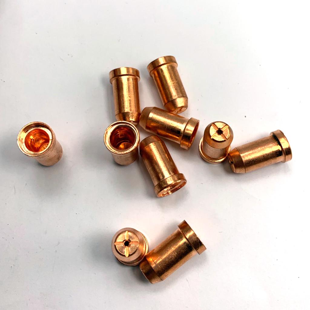 10pcs/set 60A Extended Plasma Cutting Torch Consumable Accessories Nozzle