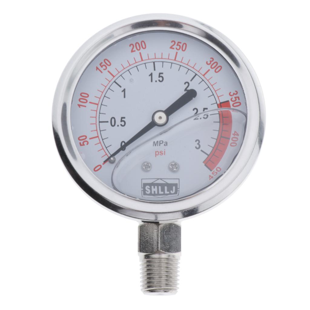 Radial Pressure Gauge Air Water Oil Pressure Gauge Hydraulic 1 / 4G 3MPa