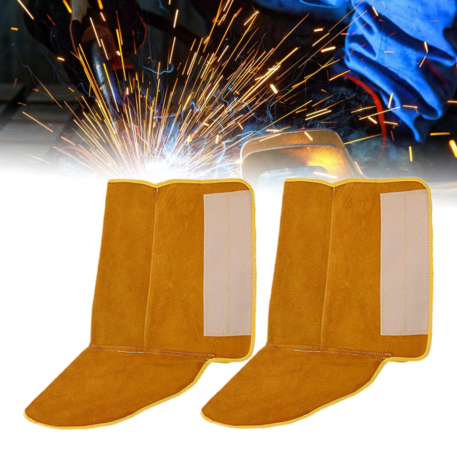 Welding Shoes Covers Lightweight Anti Splashing Fireproof Welded Foot Covers Long
