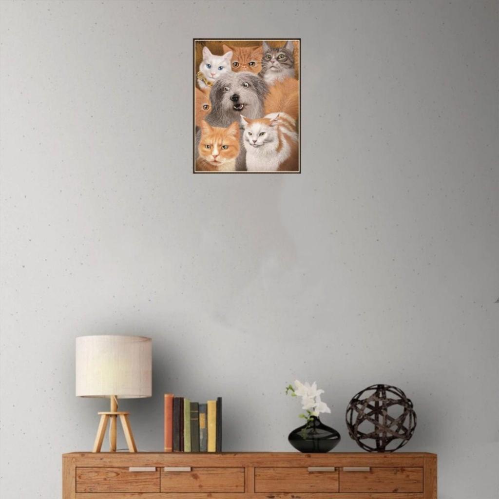 5D Full Drill Diamond Painting Embroidery Cross Stitch Kits Cats