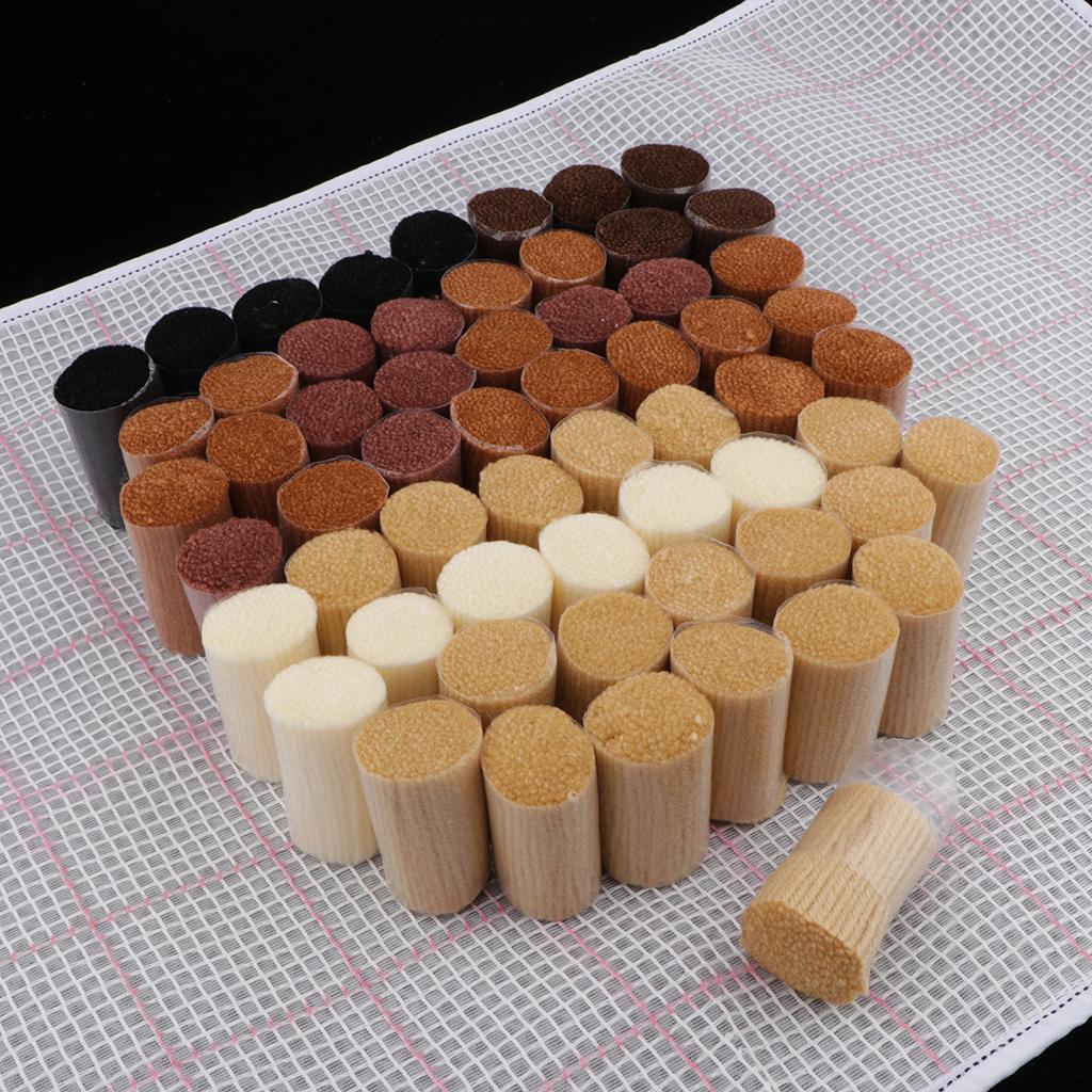 80x50cm Latch Hook Rug Kits Embroidery Package Wood