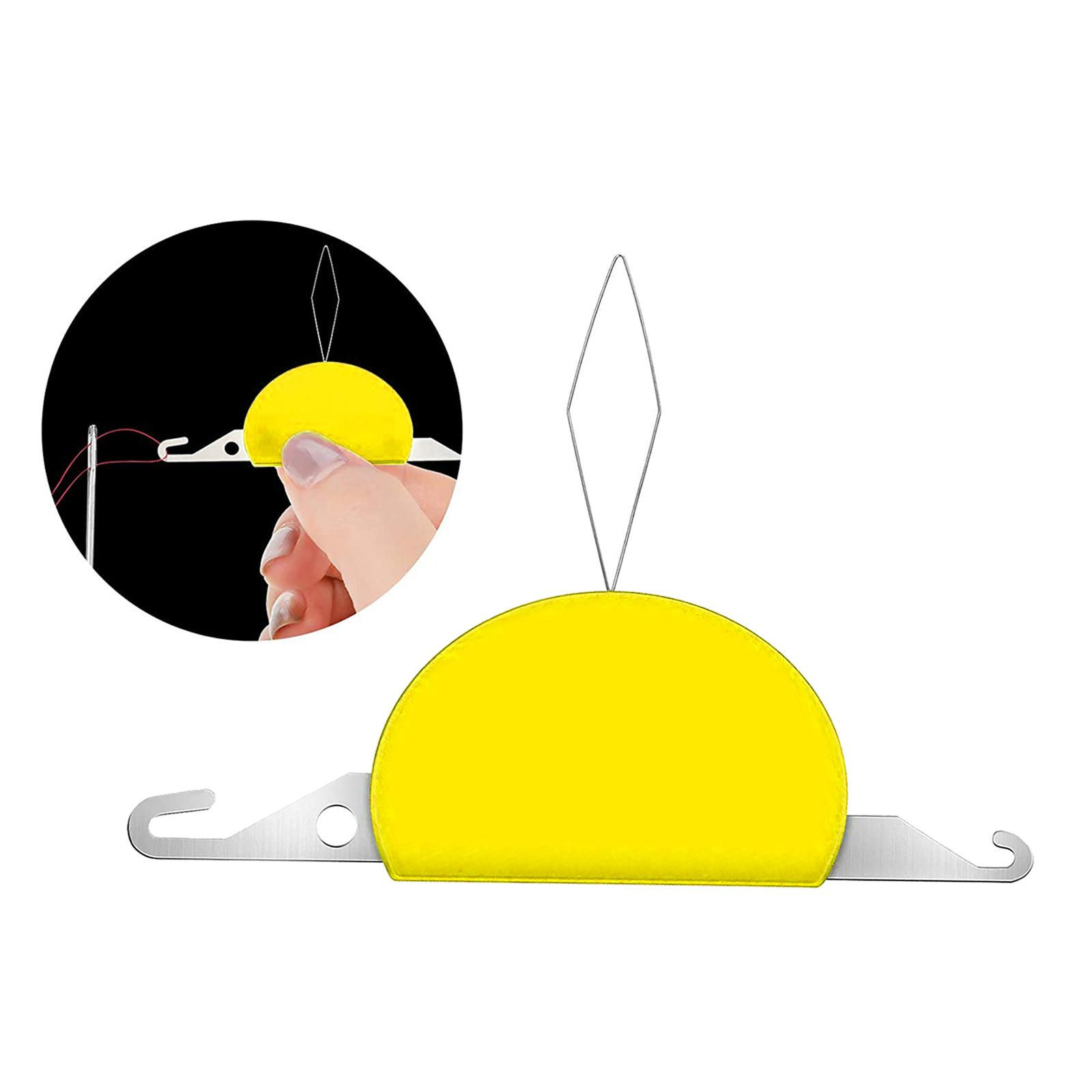 Needle Device 3 In 1 Needle Threader Thread Guide Sewing Machine Yellow