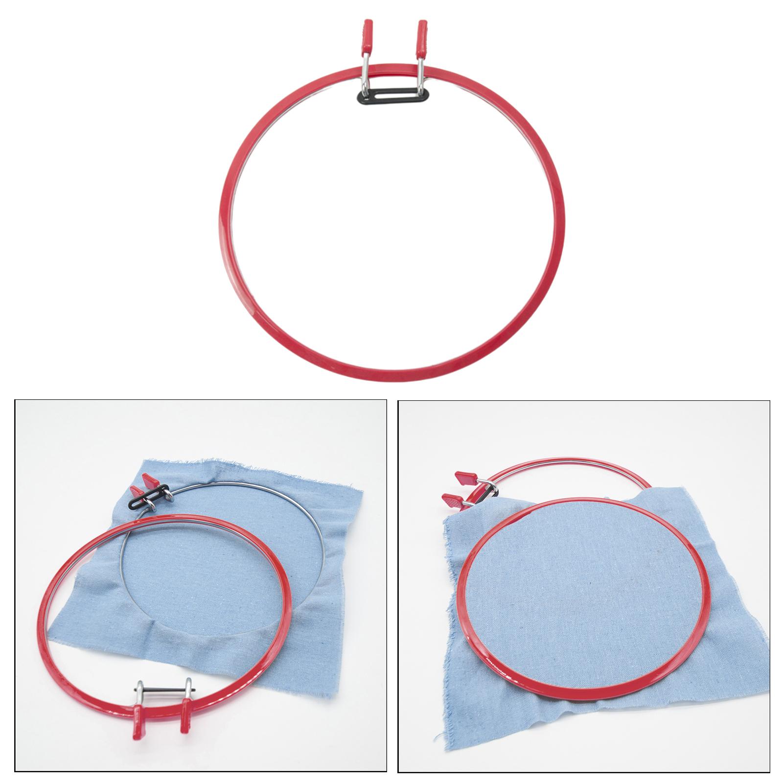 Embroidery Hoop Cross Stitch Spring Tension Frame Adult DIY Display Supplies red