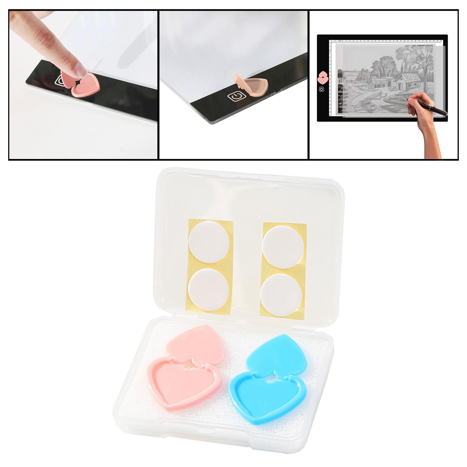 5x2 Pieces Diamond Painting Light Pad Switch Cover Heart Shape Button Guard