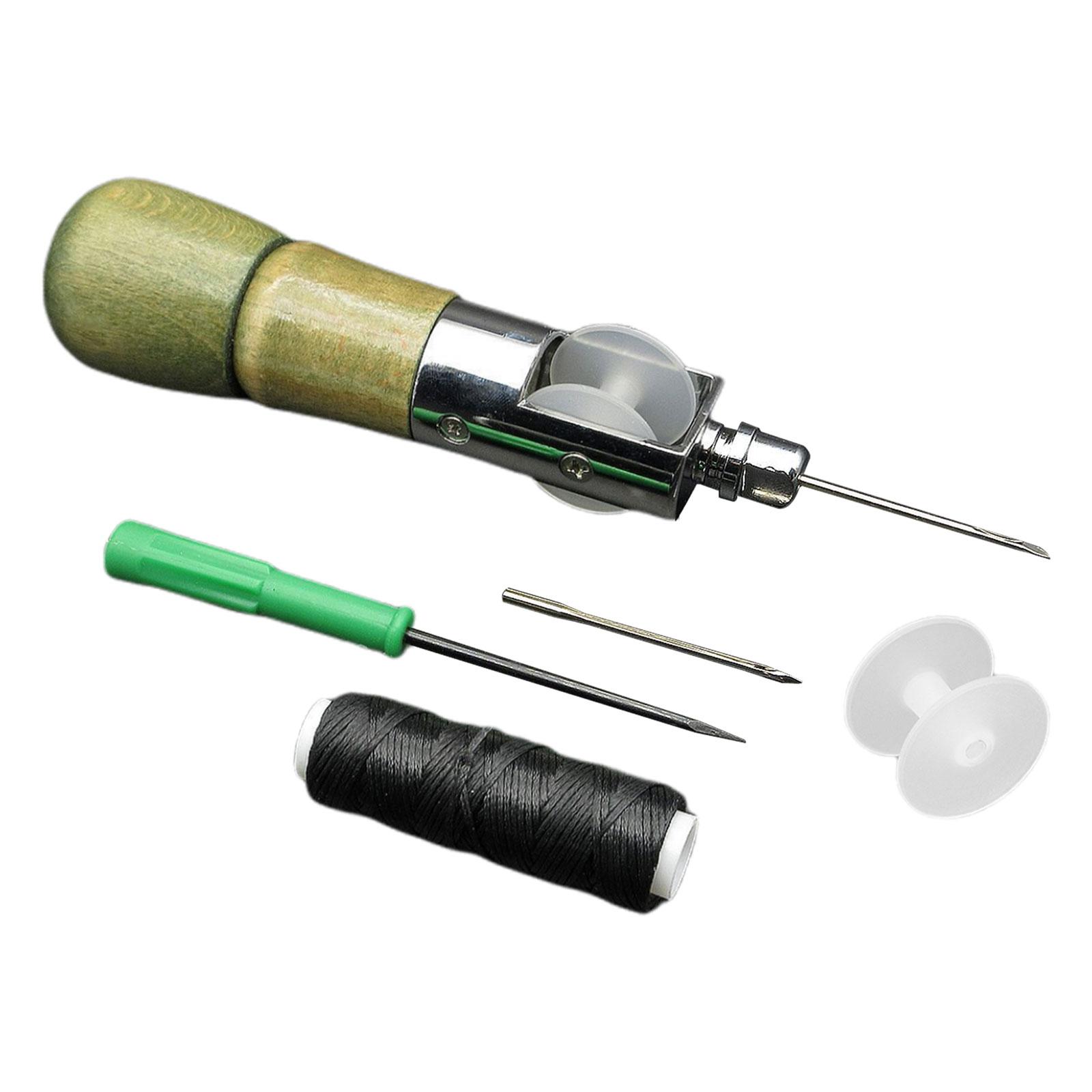 Sewing Awl Thread Kit Repair Tools Stitcher DIY Craft  With Spool device