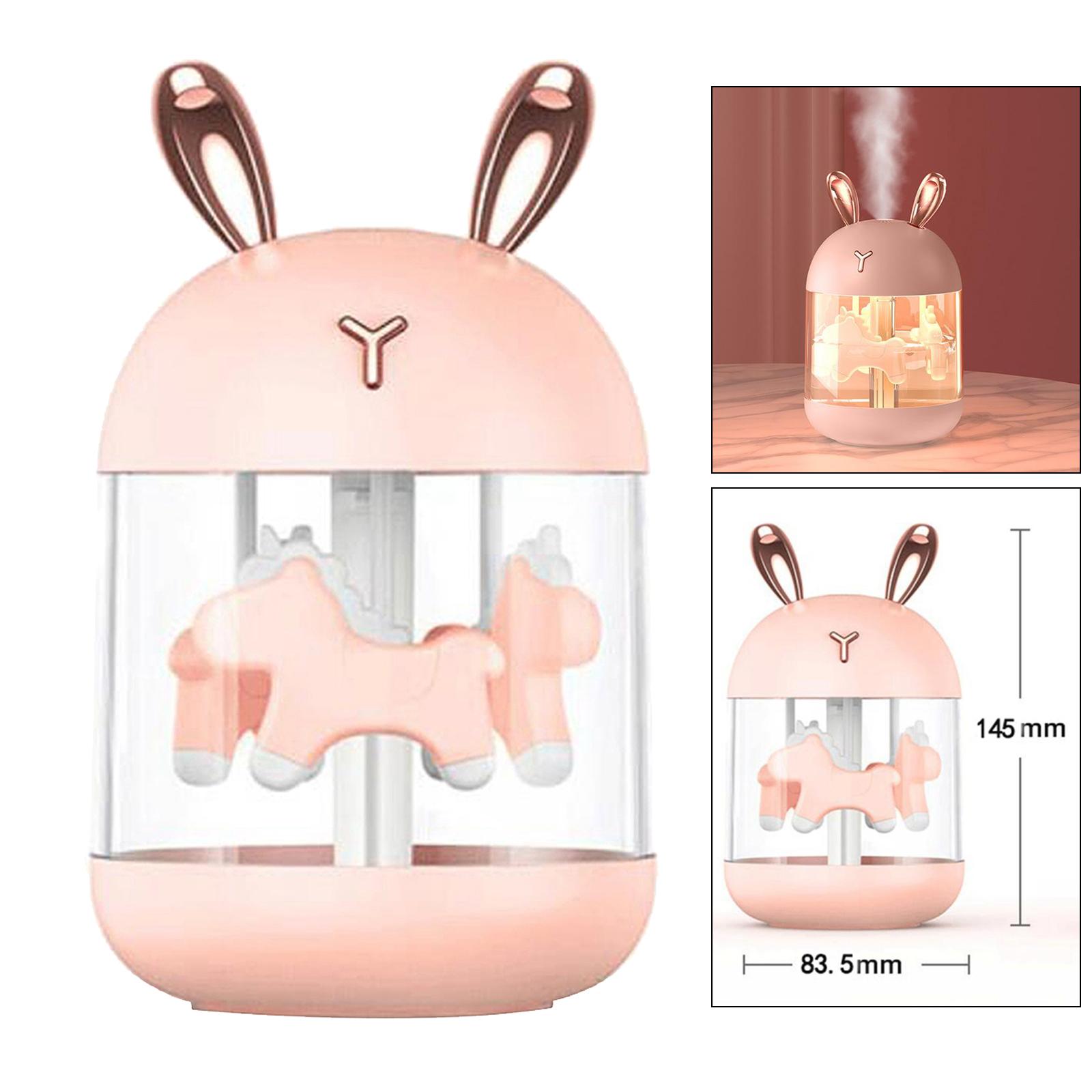 K5 Mini Air Diffuser Mist Purifier Air Humidifier 7LED Night Light Pink