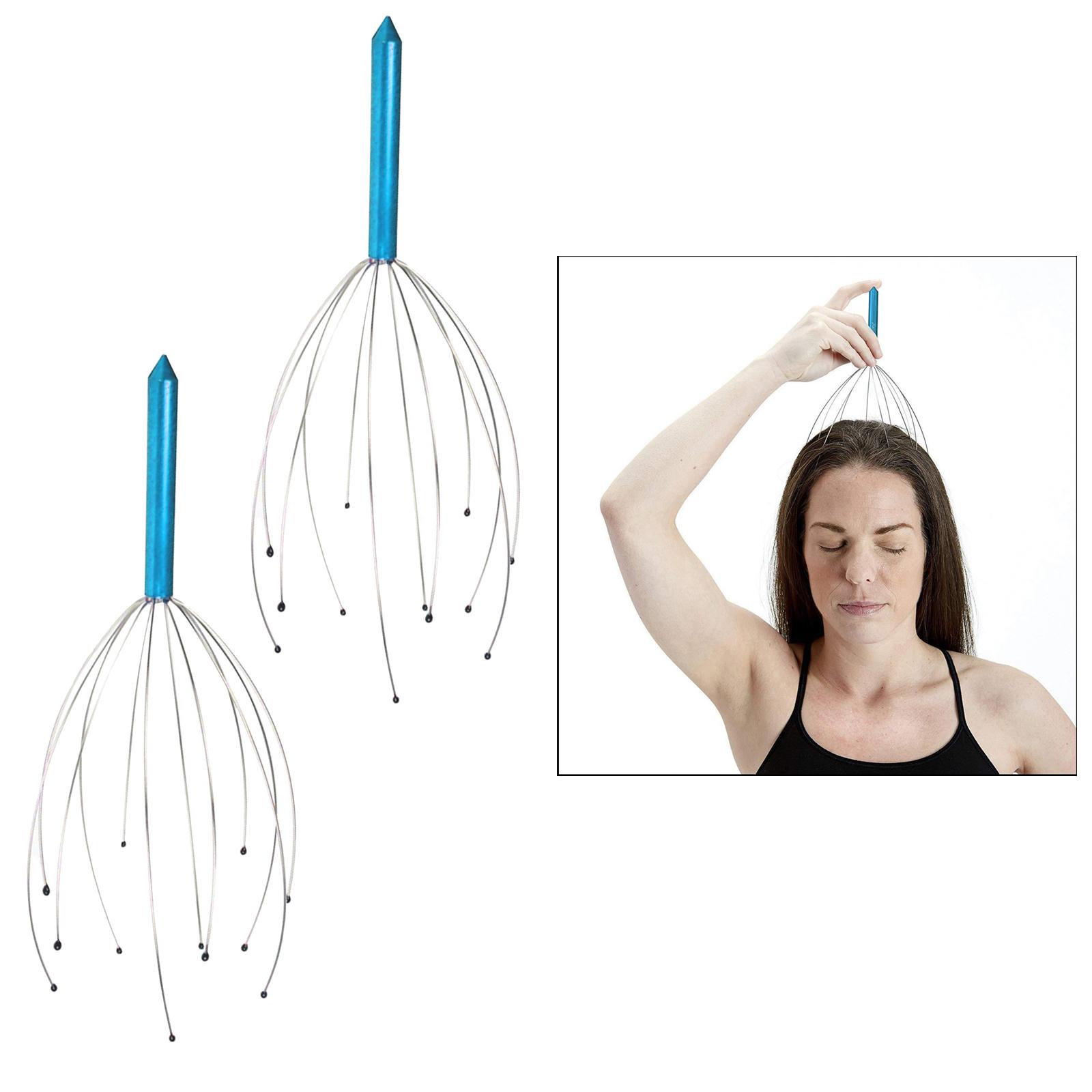 Scalp Massager Tool Handheld Head Massage for Deep Relaxation blue