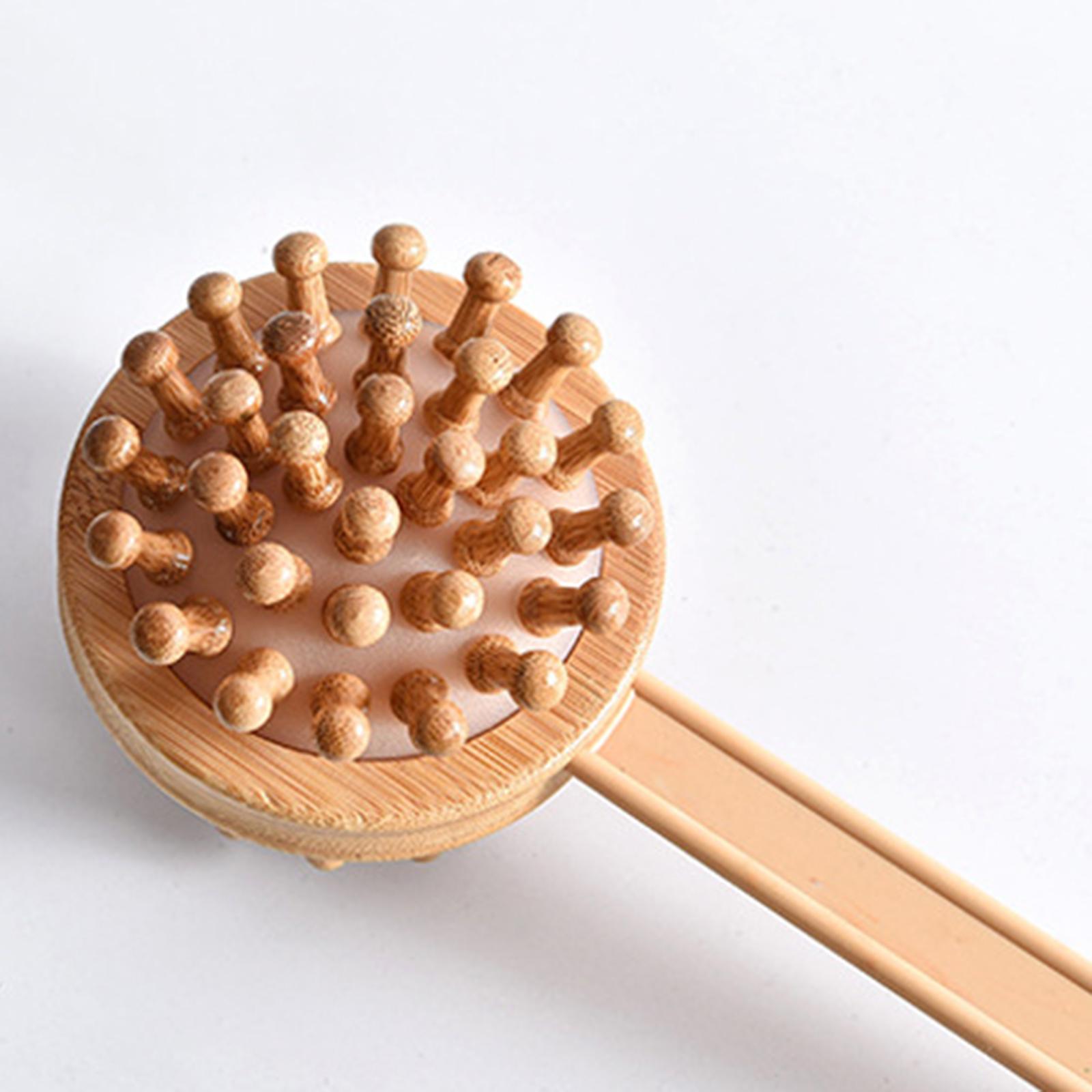 Manual Muscle Massage Hammer Stick Wood Handle Body Care 43x10cm