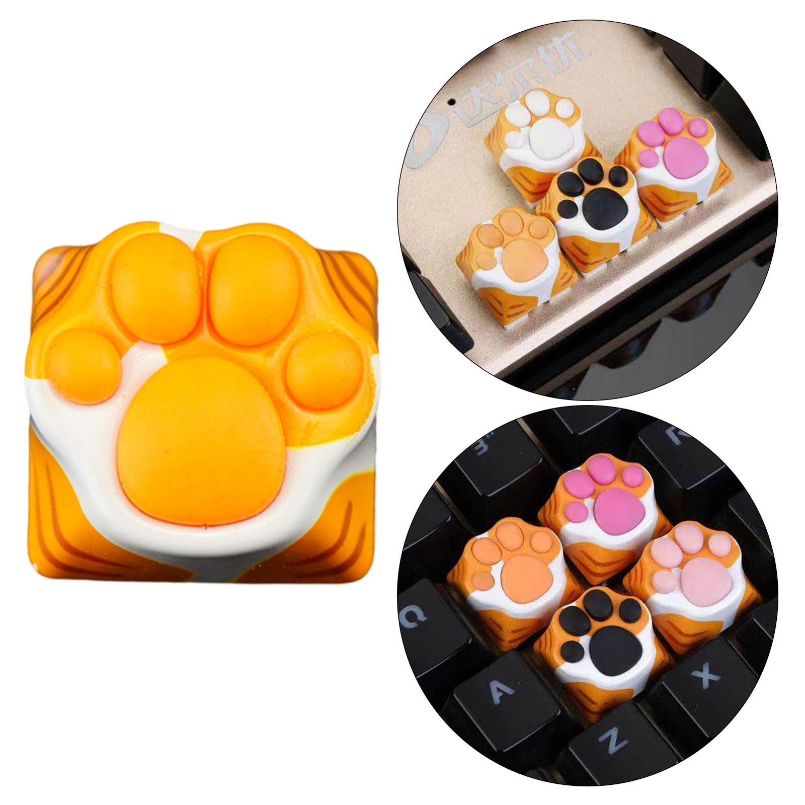 Metal Keycaps for Keyset Keyboard Cute Creative Gaming White Yellow Orange