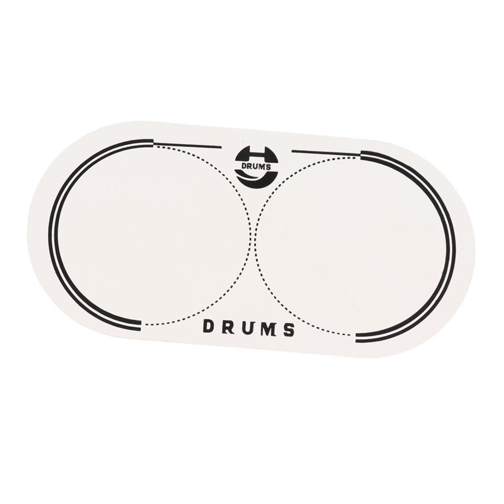 1pc Double Bass Drum Patch for Percussion Accessories White