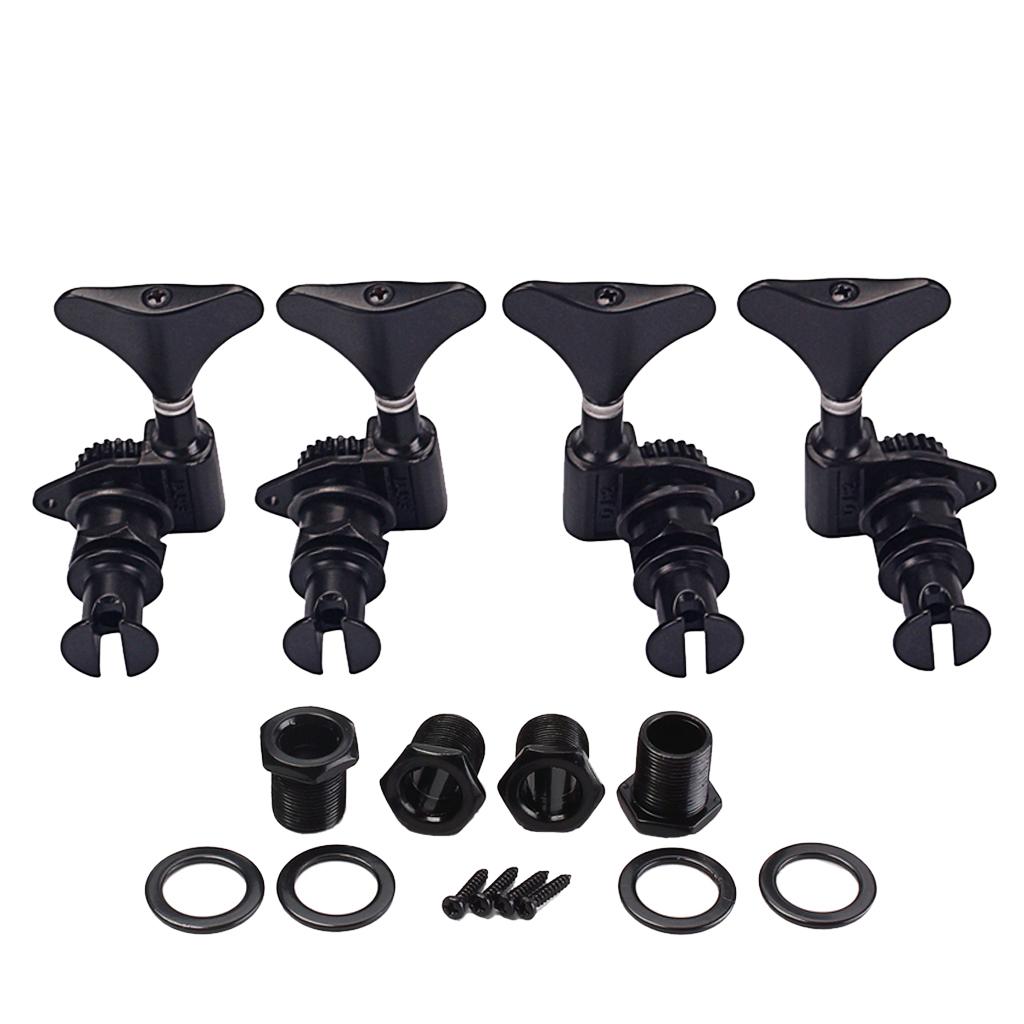 Black 2R2L Ukulele Tuning Pegs Machine Heads for Ukulele Guitar Replacement