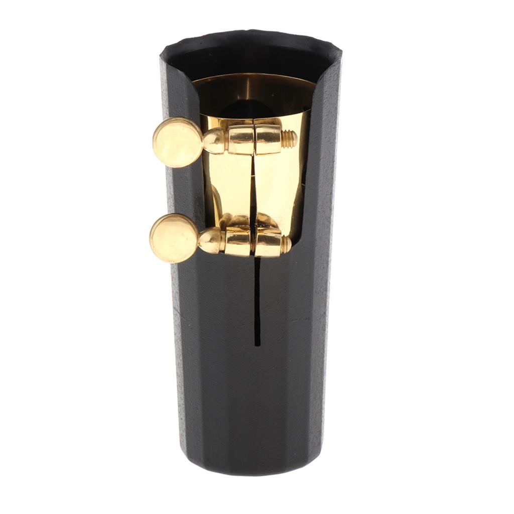 Tenor Saxophone Sax Mouthpiece Cap Cover and Copper Ligature Gold-plated
