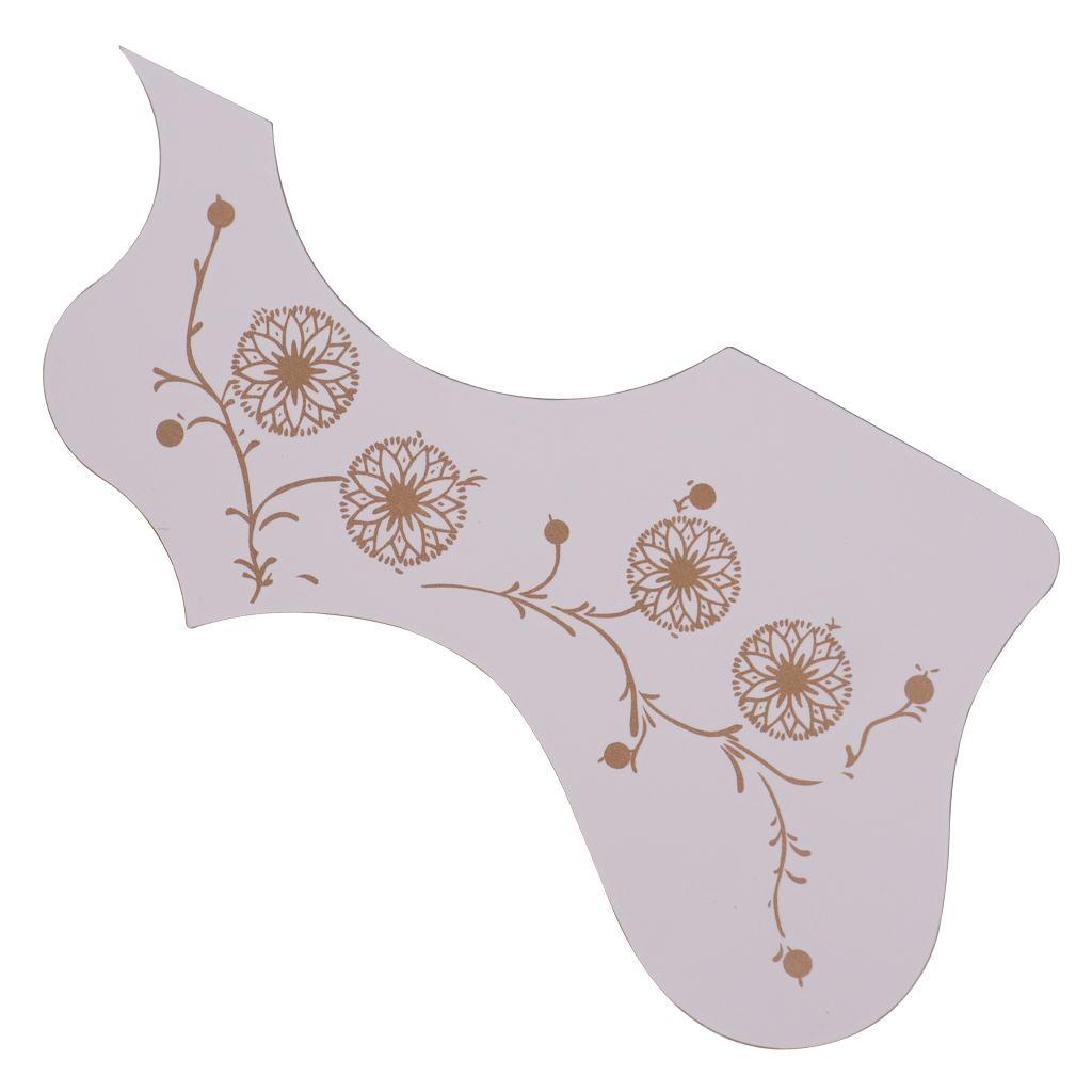 2xAcoustic Guitar Pick Guard Anti-scratch Plate Folk Guitar Left/Right White