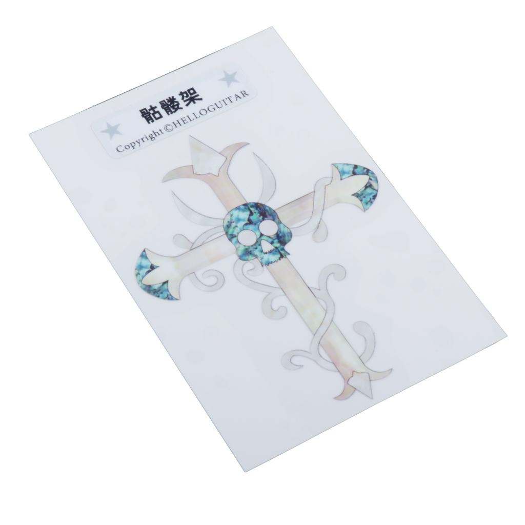 Guitar Head Sticker Guitar Face sticker for Folk Electric Guitar Skeleton