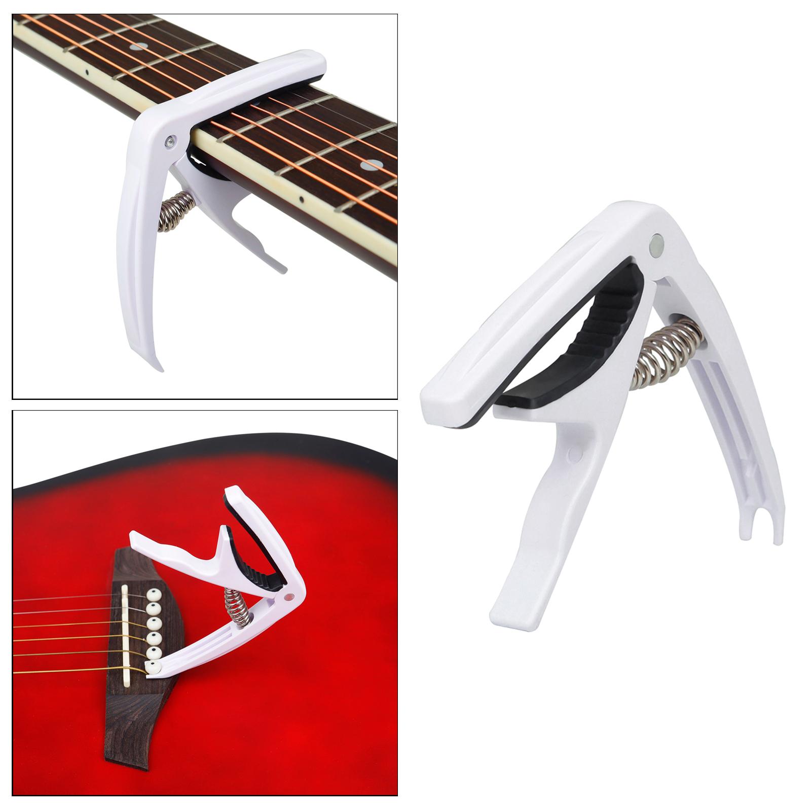 Quick Change Capo for Acoustic / Electric Guitar Ukulele Universal White
