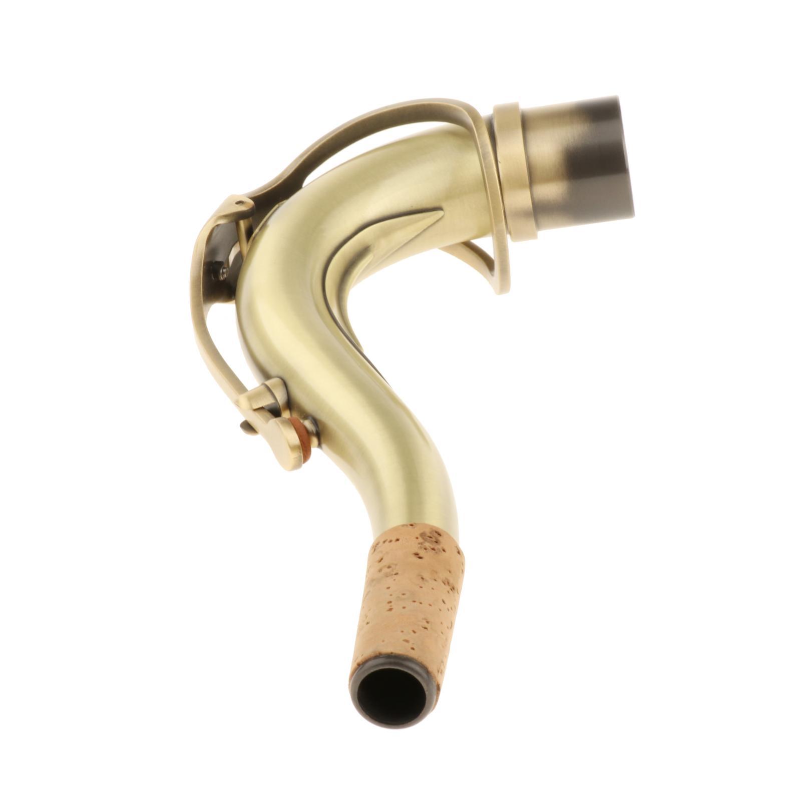 Brass Tenor Saxophone Bend Neck Woodwind Instrument Parts Accessories Gold