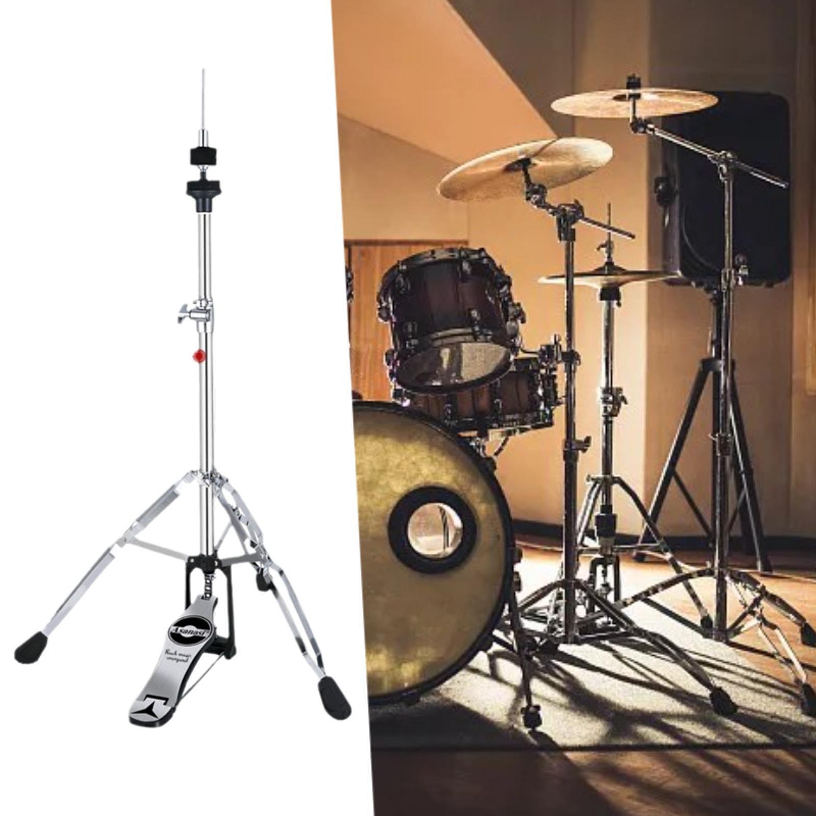 Hat Cymbals Stand Portable Double Cymbal Pedal Stand Percussion Holder Mount