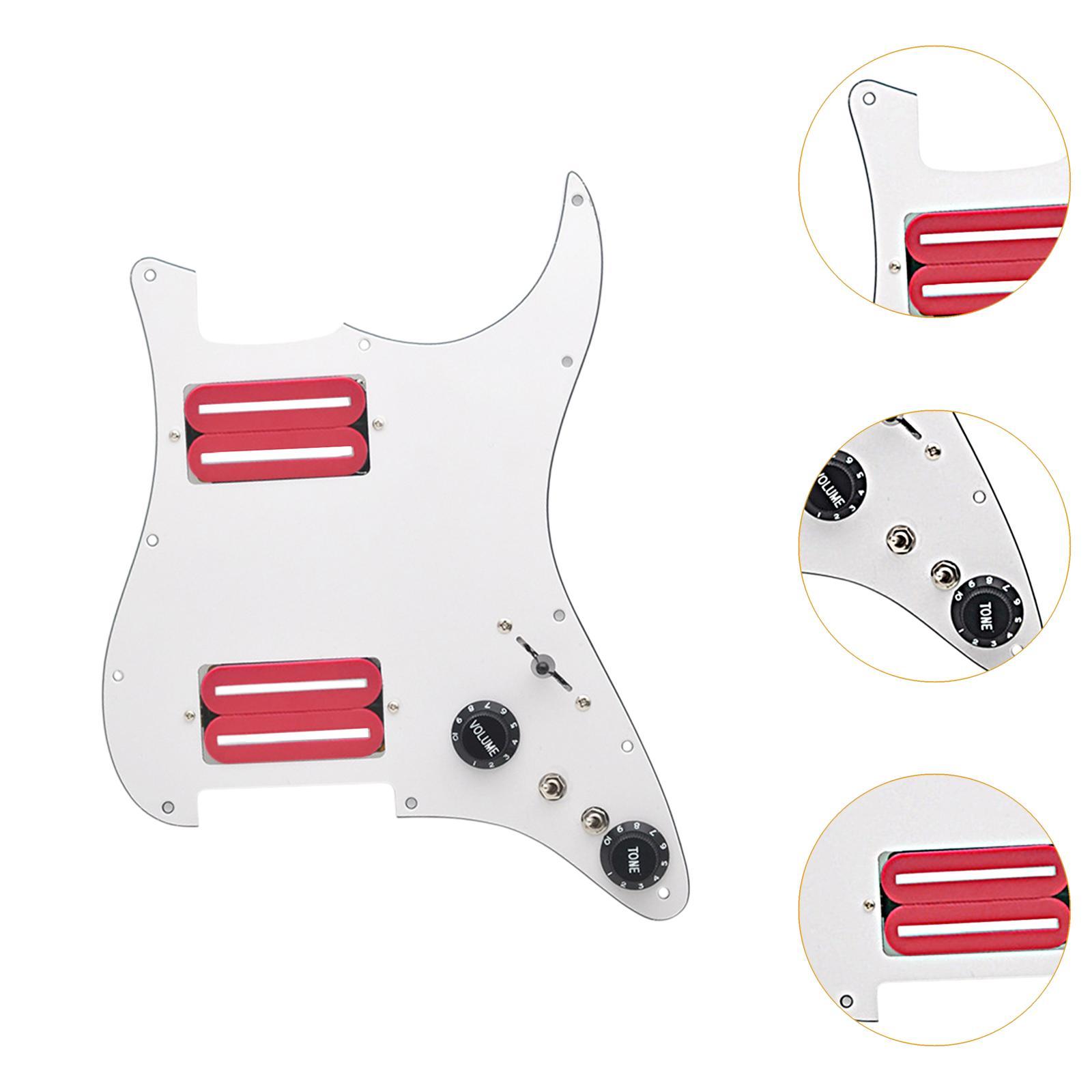 Electric Guitars Pickguard Pickup Scratchplate Assembly for Electric Guitars White Pink