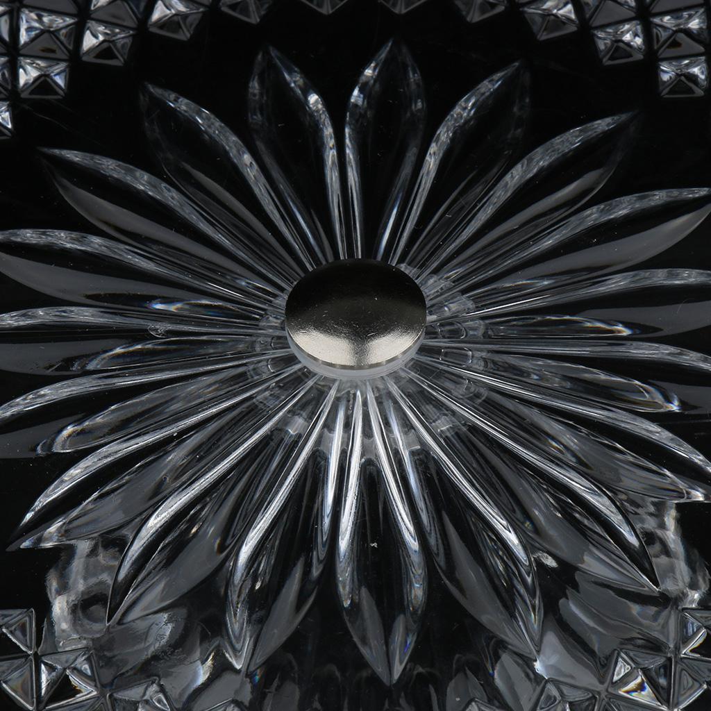 Round Clear Dish Platters Plate Food Serving Tray with Base, Plastic 25x9cm